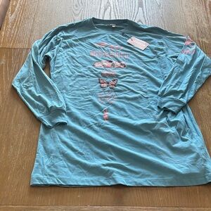 Missguided+ Aqua Butterfly Print Long Sleeve Top